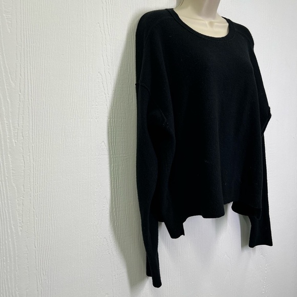 Free People - Inside Out Comfortable Black Long Sleeve Pull Over Sweater Small - Picture 4 of 11